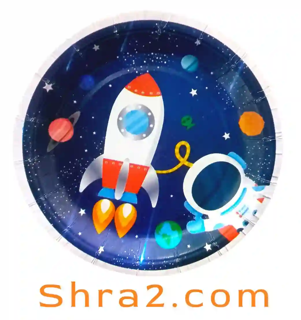 اطباق كرتون شكل رجل الفضاء 10 قطع